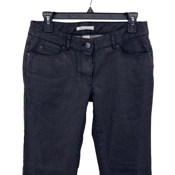 Kenneth Cole Sz 4 Jeans Coated Black Bootcut Flare Five Pocket Style Womens - Picture 3 of 7